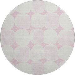 Premium Machine Washable Mayfield AMF870 Pink 8' x 8' Round Rug