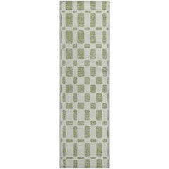 Premium Machine Washable Mayfield AMF871 Aloe 2'3" x 7'6" Runner Rug