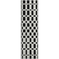 Premium Machine Washable Mayfield AMF871 Black 2'3" x 7'6" Runner Rug