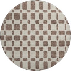 Premium Machine Washable Mayfield AMF871 Brown 8' x 8' Round Rug