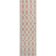 Premium Machine Washable Mayfield AMF871 Peach 2'3" x 7'6" Runner Rug