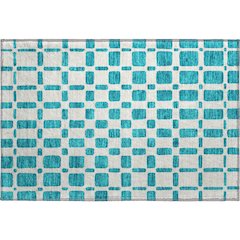 Premium Machine Washable Mayfield AMF871 Teal 1'8" x 2'6" Rug