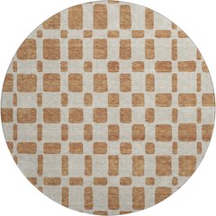 Premium Machine Washable Mayfield AMF871 Terracotta 8' x 8' Round Rug