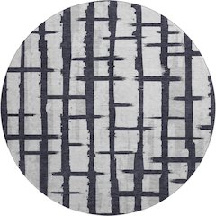Premium Machine Washable Mayfield AMF872 Black 8' x 8' Round Rug