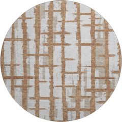 Premium Machine Washable Mayfield AMF872 Paprika 8' x 8' Round Rug
