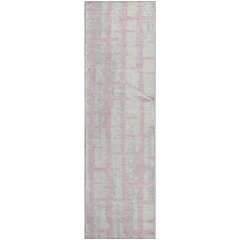 Premium Machine Washable Mayfield AMF872 Pink 2'3" x 7'6" Runner Rug