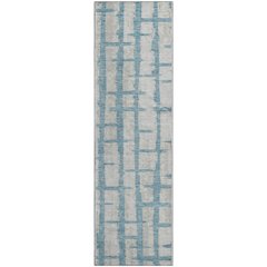 Premium Machine Washable Mayfield AMF872 Sky 2'3" x 7'6" Runner Rug