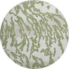 Premium Machine Washable Mayfield AMF873 Green 8' x 8' Round Rug
