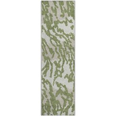 Premium Machine Washable Mayfield AMF873 Green 2'3" x 7'6" Runner Rug