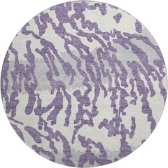 Premium Machine Washable Mayfield AMF873 Purple 8' x 8' Round Rug