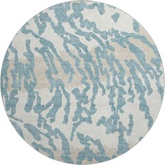 Premium Machine Washable Mayfield AMF873 Teal 8' x 8' Round Rug