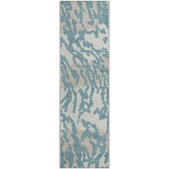 Premium Machine Washable Mayfield AMF873 Teal 2'3" x 7'6" Runner Rug