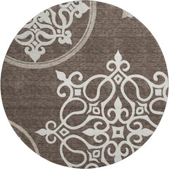 Premium Machine Washable Mayfield AMF874 Chocolate 8' x 8' Round Rug
