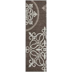 Premium Machine Washable Mayfield AMF874 Chocolate 2'3" x 7'6" Runner Rug