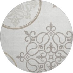 Premium Machine Washable Mayfield AMF874 Ivory 8' x 8' Round Rug