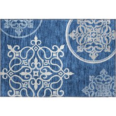Premium Machine Washable Mayfield AMF874 Navy 1'8" x 2'6" Rug