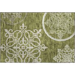 Premium Machine Washable Mayfield AMF874 Olive 1'8" x 2'6" Rug