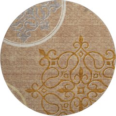 Premium Machine Washable Mayfield AMF874 Terracotta 8' x 8' Round Rug