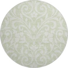 Premium Machine Washable Mayfield AMF875 Aloe 8' x 8' Round Rug