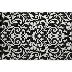 Premium Machine Washable Mayfield AMF875 Black 1'8" x 2'6" Rug