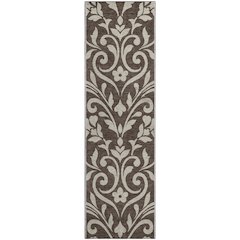 Premium Machine Washable Mayfield AMF875 Chocolate 2'3" x 7'6" Runner Rug