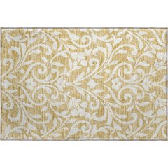 Premium Machine Washable Mayfield AMF875 Gold 1'8" x 2'6" Rug