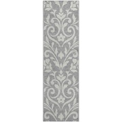 Premium Machine Washable Mayfield AMF875 Gray 2'3" x 7'6" Runner Rug
