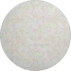 Premium Machine Washable Mayfield AMF875 Ivory 8' x 8' Round Rug