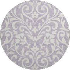 Premium Machine Washable Mayfield AMF875 Lavender 8' x 8' Round Rug
