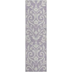 Premium Machine Washable Mayfield AMF875 Lavender 2'3" x 7'6" Runner Rug