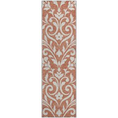 Premium Machine Washable Mayfield AMF875 Salmon 2'3" x 7'6" Runner Rug