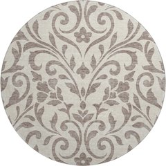 Premium Machine Washable Mayfield AMF875 Taupe 8' x 8' Round Rug