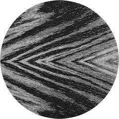 Premium Machine Washable Mayfield AMF876 Black 8' x 8' Round Rug