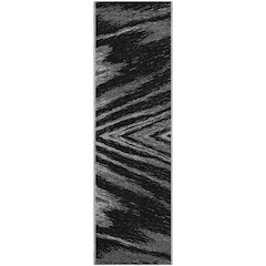 Premium Machine Washable Mayfield AMF876 Black 2'3" x 7'6" Runner Rug