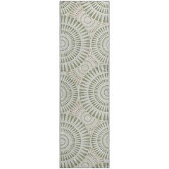 Premium Machine Washable Mayfield AMF877 Aloe 2'3" x 7'6" Runner Rug