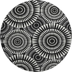 Premium Machine Washable Mayfield AMF877 Black 8' x 8' Round Rug