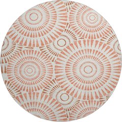 Premium Machine Washable Mayfield AMF877 Coral 8' x 8' Round Rug