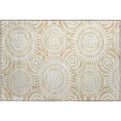 Premium Machine Washable Mayfield AMF877 Gold 1'8" x 2'6" Rug