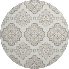 Premium Machine Washable Mayfield AMF878 Ivory 8' x 8' Round Rug