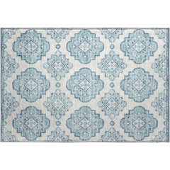 Premium Machine Washable Mayfield AMF878 Teal 1'8" x 2'6" Rug