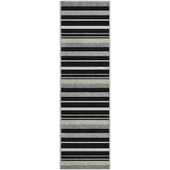 Premium Machine Washable Mayfield AMF879 Black 2'3" x 7'6" Runner Rug
