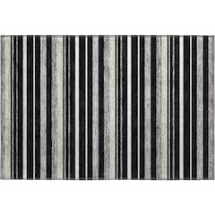 Premium Machine Washable Mayfield AMF879 Black 1'8" x 2'6" Rug