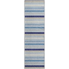 Premium Machine Washable Mayfield AMF879 Blue 2'3" x 7'6" Runner Rug