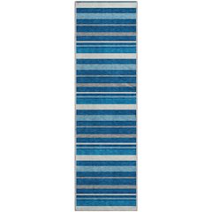Premium Machine Washable Mayfield AMF879 Denim 2'3" x 7'6" Runner Rug