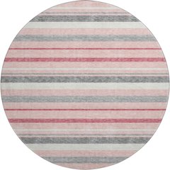 Premium Machine Washable Mayfield AMF879 Pink 8' x 8' Round Rug