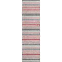 Premium Machine Washable Mayfield AMF879 Pink 2'3" x 7'6" Runner Rug