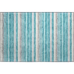 Premium Machine Washable Mayfield AMF879 Teal 1'8" x 2'6" Rug