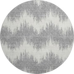 Premium Machine Washable Mayfield AMF880 Gray 8' x 8' Round Rug