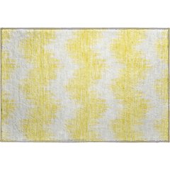 Premium Machine Washable Mayfield AMF880 Yellow 1'8" x 2'6" Rug