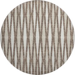 Premium Machine Washable Mayfield AMF881 Brown 8' x 8' Round Rug